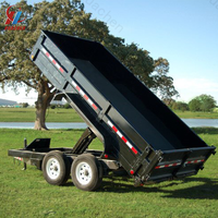 Remorques à benne basculante de qualité supérieure à prix abordable 6 x 12 avec côtés de 4 pieds, remorque basculante robuste pour camion