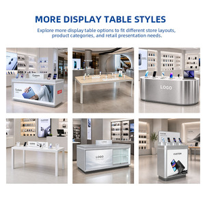 Comptoir de présentation haut de gamme en bois pour <span class=keywords><strong>magasin</strong></span> de téléphonie mobile avec système antivol, pré-assemblé, design intérieur de <span class=keywords><strong>magasin</strong></span> phare - Product Image 6