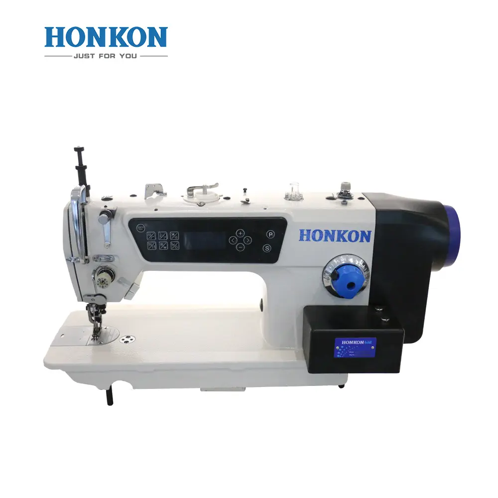 Máquina de coser de punto de bloqueo, accesorio Universal programable, con alimentación variable superior e inferior, HK-5590D HONKON