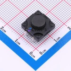 TS018-CBY1FH6.0 Tactile Switch Through hole-4P,12x12mm Switch Single Pole Single Throw Round Button 2.5N Through Hole - Product Image 1