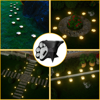 Lampe solaire LED pour pelouse, simulation patte de chien, à enfouir, étanche, pour extérieur, jardin, cour, décorative