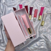 Kit de gloss à lèvres 2 en 1 en tube souple, marque privée personnalisée, crème hydratante, crayon à lèvres mat, maquillage pour les lèvres longue tenue