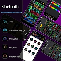 Panneau de pixels à matrice LED pour voiture DIY RGB Lighting Devil Eyes Light Graffiti Scrolling Text Board Windshield Advertising Screen