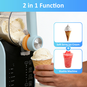 Machine à glace pilée et à crème glacée 2 en 1, automatique, électrique, OEM, 180W, pour usage domestique et extérieur, cinq modes prédéfinis, capacité de 1,8L - Product Image 3