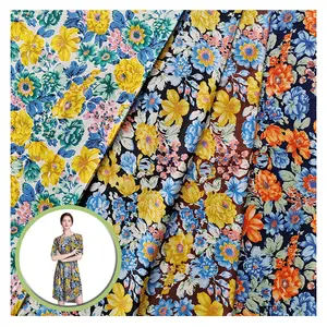 कस्टम कपास बुना कपड़े डिजिटल मुद्रित चीन डिजाइनर कपड़े सामग्री कपड़े लड़की और महिलाओं के लिए