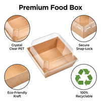 Boîtes jetables pour gâteaux roulés avec couvercles transparents, en papier kraft verni, recyclables, pour l'emballage alimentaire de boulangerie