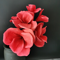 Fleur artificielle en mousse de 73 cm, vente en gros, décoration de mariage et de maison, tige de fleur artificielle en mousse EVA, magnolia