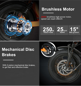 สกู๊ตเตอร์ไฟฟ้าแบบพับได้ Samebike Brushless สองล้อ แบตเตอรี่ลิเธียมขนาดเล็ก ระบบดิจิตอลอัจฉริยะ รับน้ำหนักได้ 120 กก. กำลังไฟ 250 วัตต์ รุ่น SM-C02 250W - Product Image 3