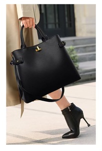 Borsa da Donna in Pelle Lucida di Alta Qualità, Borsa a Spalla Grande Capacità per Affari, Borsa Personalizzabile con Logo - Product Image 4