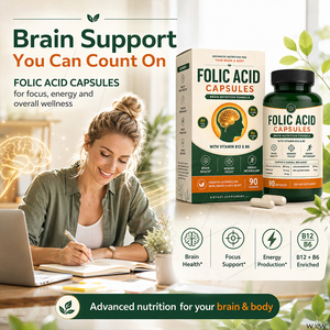 Cápsulas de Ácido Fólico de Marca Privada, Compuesto de Colina e Inositol, Micronutrientes, Soporte Nutricional Diario <span class=keywords><strong>para</strong></span> el Tejido Nervioso y la Energía - Product Image 4