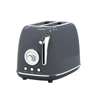 Grille-Pain Rétro 2 Fentes Sandwich Pop-Up en Acier Inoxydable