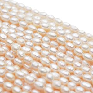 Collier de perles d'eau douce micro-perles de loisirs, forme de riz, semi-finies, rose clair intense, 5-6 mm, vente en gros - Product Image 5