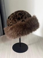 Gorro de Invierno de Piel Sintética, Color Sólido, Gorro de Piel de Zorro Sintética, Extra Cálido, Cortavientos, Gorro Ruso Esponjoso