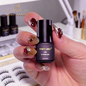 Pinky Leem UV LED Eyelash <b>Glue</b> Clear Alcohol Free Vegan Odorless Liquid Strong Hold 0.5s Lash Extension Adhesive Private Label - Product Image 3