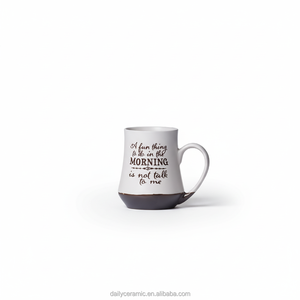 แก้วกาแฟเซรามิกพิมพ์ลายโลโก้ตลกๆ แก้วชาทรงเรียวสำหรับใช้ในบ้านและที่ทำงาน - Product Image 1