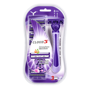 CLOUD 2026 <span class=keywords><strong>Rasoir</strong></span> jetable à triple lame en acier inoxydable avec bande lubrifiante pour hommes, <span class=keywords><strong>rasoir</strong></span> sûr, vente en gros - Product Image 1