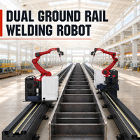 Bras robotisé à haute stabilité, double rail au sol, robot de soudage à sept axes pour grandes pièces longues, soudage automatique des métaux