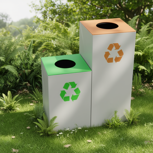 Pattumiera Quadrata per Riciclaggio Verde 45 L - Product Image 3