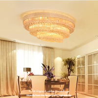 Plafonnier led k9 en cristal, art d'intérieur, décoration de salon de luxe