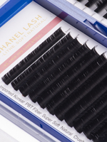 Extension de cils professionnelle personnalisée en cachemire noir mat cils plats J B C D Curl 0.15 0.20 0.25 extensions de cils à pointe fendue plate