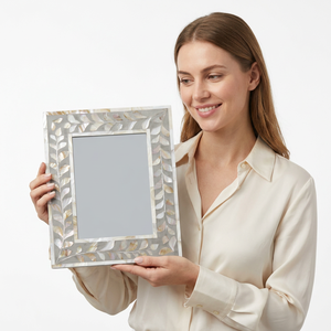 Mother of Pearl Inlay <b>6x4</b> Picture <b>Frame</b> MOP Inlay Photo <b>Frame</b> Enhance Your Home's Decor with This Unique House Product - Product Image 1