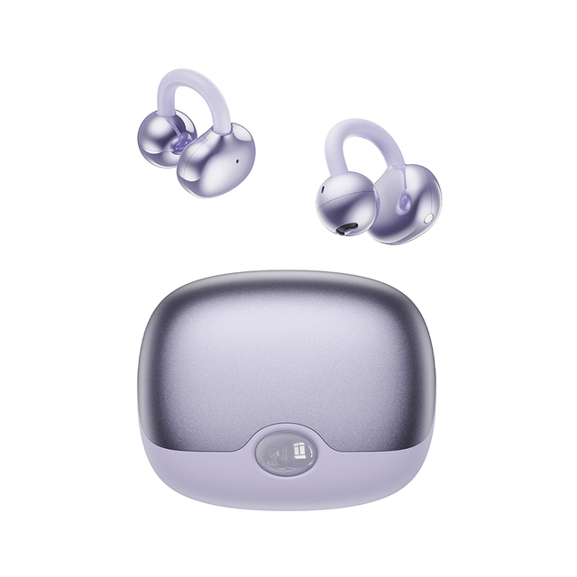 Open-Ear Wireless Clip-on Earbuds with LED Battery Indicator Comfortable Fitness Running Gym Workout Headphones