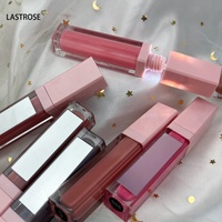 Gloss à lèvres vegan brillant LED rose 7 ml en gros, gloss à lèvres hydratant imperméable, marque privée, gloss à lèvres hautement pigmenté avec miroir