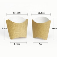Tasses à frites kraft jetables de qualité alimentaire en usine à emporter taille personnalisée 14oz 16oz gobelet en papier personnalisé pour frites