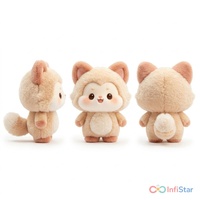 Peluche renard moelleuse au design original, jouet en peluche mignon et doux, fabrication OEM ODM personnalisée, fabricant de peluches Kawaii