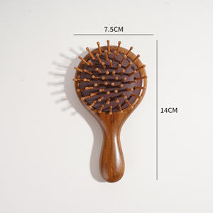 サンダルウッドヘアコーム手持ちスカルプマッサージブラシカスタムロゴサロン用 - Product Image 6