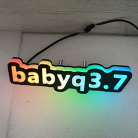 Badge de voiture LED personnalisé, emblème de calandre de voiture RGB avec emblème de calandre multi-couleurs RGB respectueux de l'environnement