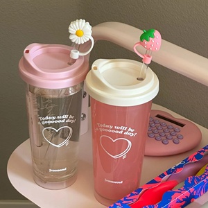 Lot de 4 capuchons de paille en silicone personnalisables et mignons pour accessoires de tasses à eau et de vaisselle - Product Image 2