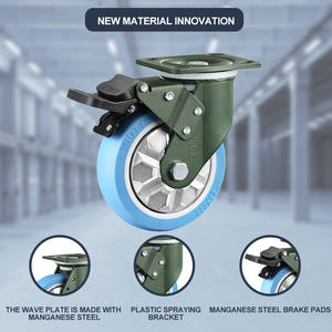 YTOP <span class=keywords><strong>5</strong></span> Zoll Pu Räder Hoch leistungs rollen Schwenk räder mit Brems möbel rollen - Product Image 5