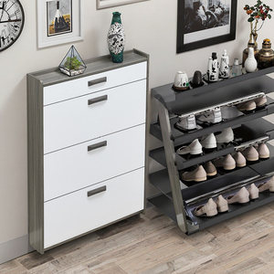 17cm Simple Moderne Flip-Bucket Style Étagère À Chaussures Entrée De La Maison Multi-Fonctionnel Stockage Meubles Étroits - Product Image 1