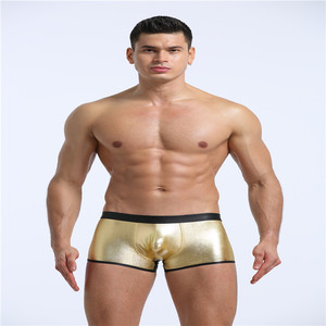 Hombres Sexy <span class=keywords><strong>de</strong></span> oro <span class=keywords><strong>de</strong></span> imitación <span class=keywords><strong>de</strong></span> cuero <span class=keywords><strong>de</strong></span> noche ropa interior club <span class=keywords><strong>de</strong></span> hombres calzoncillos y calzoncillos - Product Image 1