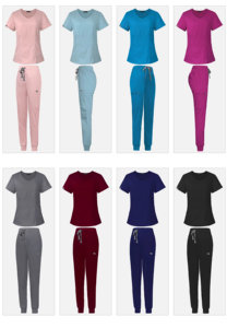 Setelan Scrub Dokter Ringan Kerah V Lengan Pendek Atasan Celana Multi-Kantong untuk Staf Rumah Sakit Salon Kecantikan Wanita - Product Image 3