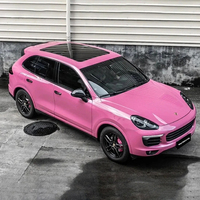 Film de protection de peinture automobile WRAPMASTER 1,52*17 mètres PET Tuilp rose brillant, film vinyle pour voiture