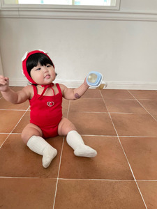 Ensemble <span class=keywords><strong>de</strong></span> maillots <span class=keywords><strong>de</strong></span> <span class=keywords><strong>bain</strong></span> une pièce et deux pièces pour bébé, style coréen, séchage rapide, en polyester avec étiquette au col, collection été 26 - Product Image 2