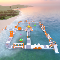 Parc aquatique gonflable - Utilisation commerciale, capacité 100-500 kg, 5-10 passagers, matériau PVC durable