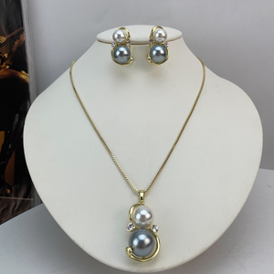 Nuovo Design Set di Gioielli di Lusso Italiani con Perle, Collana in Oro 18K per Donna, Gioielli da Sposa per Matrimonio e Feste KY25147 - Product Image 6