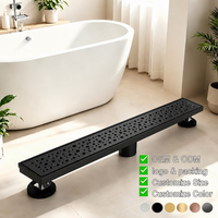 Siphon de sol linéaire moderne en acier inoxydable 304, anti-odeur, écologique, pour cuisine et douche extérieure, garantie 3 ans, haute performance pour salle de bain
