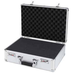Boîte <span class=keywords><strong>à</strong></span> <span class=keywords><strong>outils</strong></span> portable multifonctionnelle en alliage d'aluminium avec serrure <span class=keywords><strong>à</strong></span> combinaison pour le stockage d'équipements et d'instruments – En stock - Product Image 1
