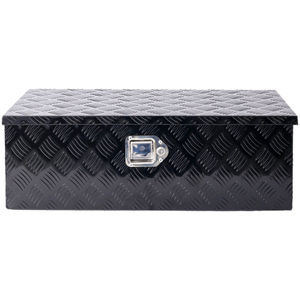 Cassetta portautensili da 30 pollici in alluminio resistente per Box portautensili per pick-up da esterno e scatola sottoscocca RV con lucchetto e chiavi nero FCJ