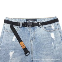 Cinturón Magnético Automático Funcional para Jóvenes, Pantalones de Lona, Ropa de Trabajo Táctica Informal, Cinturón de Nailon Moderno