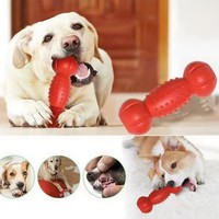 Balle à mâcher indestructible pour chien en caoutchouc rouge TPR, jouet interactif flottant résistant aux morsures pour l'entraînement aquatique et le nettoyage des dents molaires