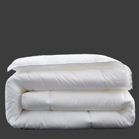 Edredón de Plumas, Seda y Algodón de Lujo para Hotel, Relleno de 600G, Blanco Liso, Funda 100% Algodón Satén 200 Hilos, Venta al Por Mayor