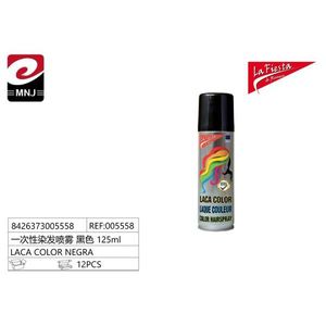 Spray de Color para el Cabello La Fiesta Negro 125ml Tinte Temporal para el Cabello para Fiestas - Product Image 3