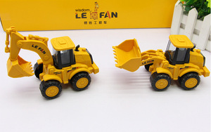 Tirez voiture jouets rétro classique véhicule ingénierie modèles voitures pelle grue Bulldozer rouleau <span class=keywords><strong>Ambulance</strong></span> enfants garçons jouets - Product Image 4