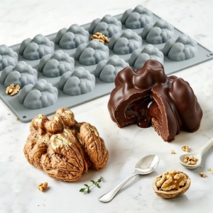 Moule à gâteau en silicone antiadhésif sans BPA, forme noix, 15 cavités, pour mousse et gâteaux - Product Image 5