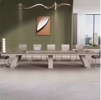 2024 Mobilier de bureau Table de conférence exécutive Tables de travail Bureau Long bureau de réunion personnalisé